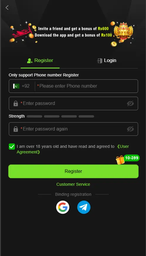 VK999 Game Apk Register